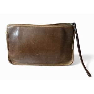 Vintage Coach NYC Leather Zip Strap Bag Brown Made in New York USA